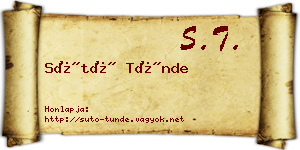 Sütő Tünde névjegykártya